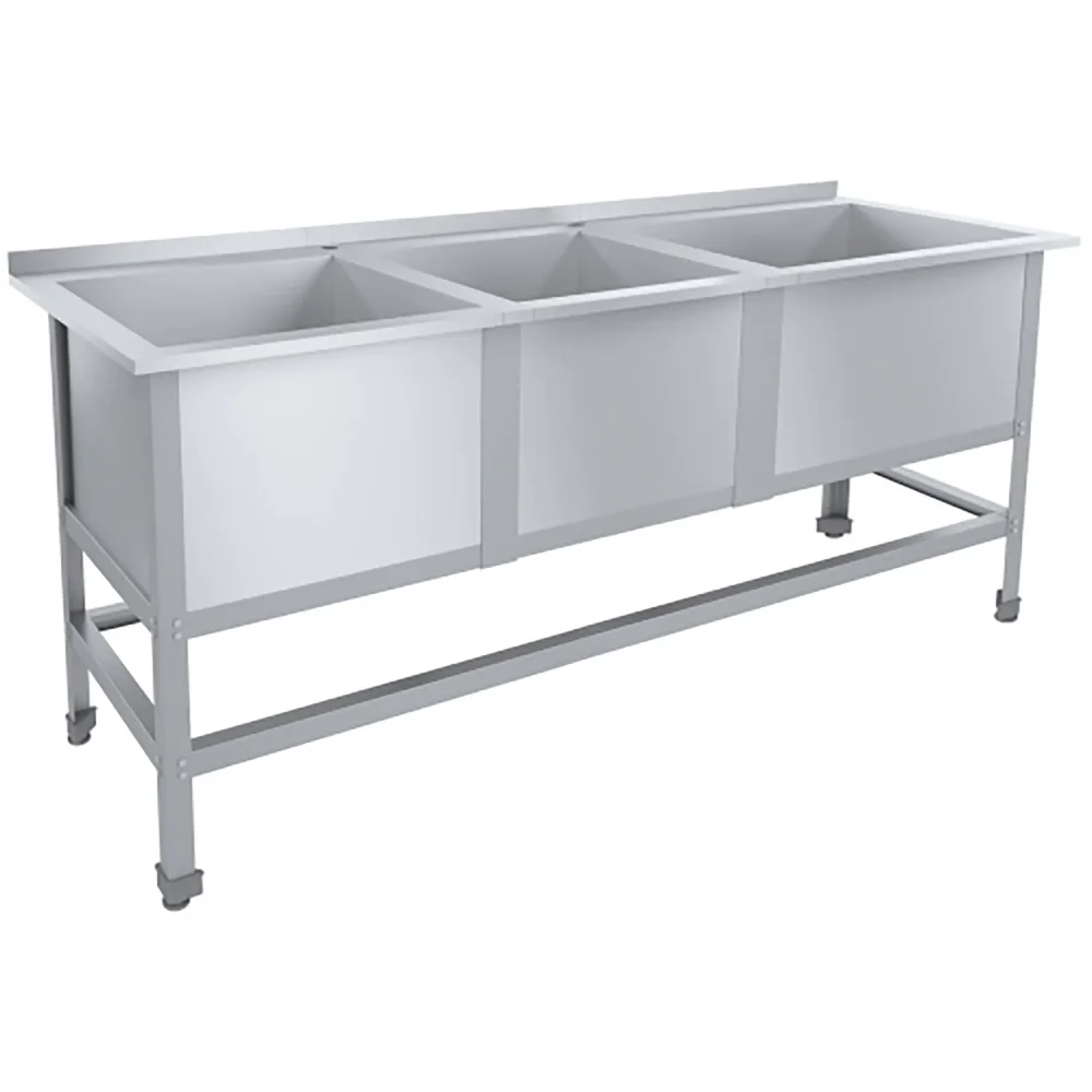 Ванна моечная сварная с бортом  НК ВМО3-430ЭНК-Мб