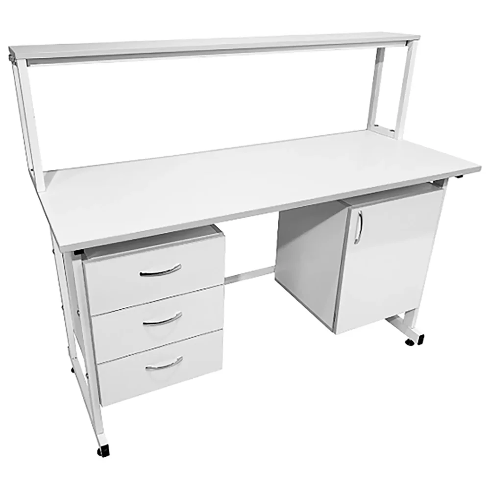 Стол лабораторный с надстройкой СЛн 16.013 (белый)