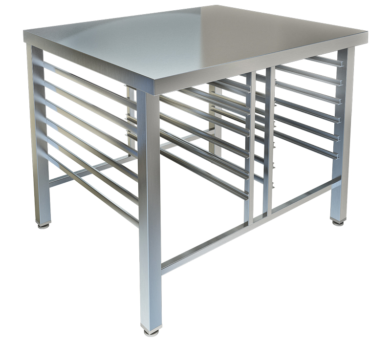 Стол-подставка СПС-128/817 под пароконвектомат, открытая