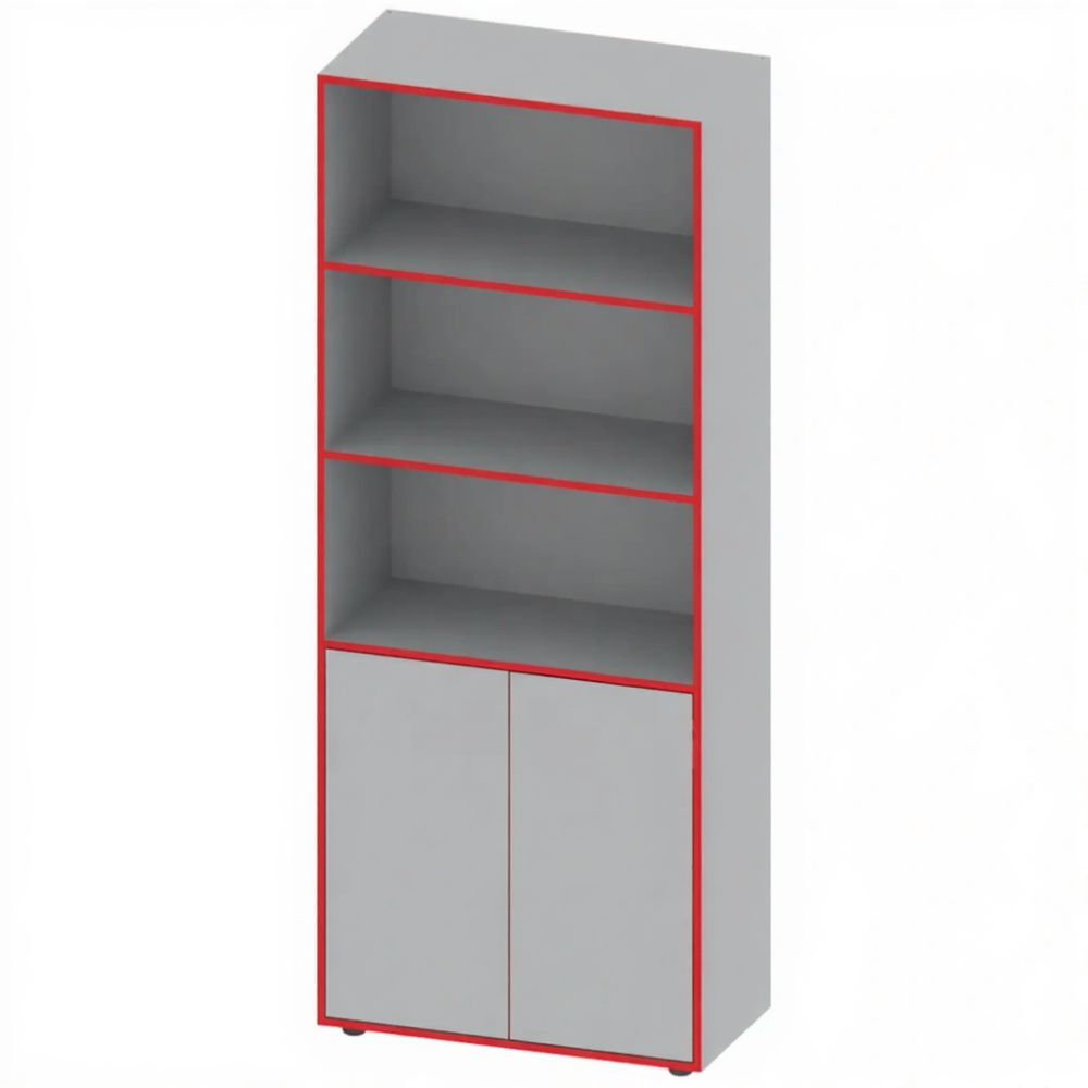 Стеллаж полуоткрытый ШК-ТР-1, Серый