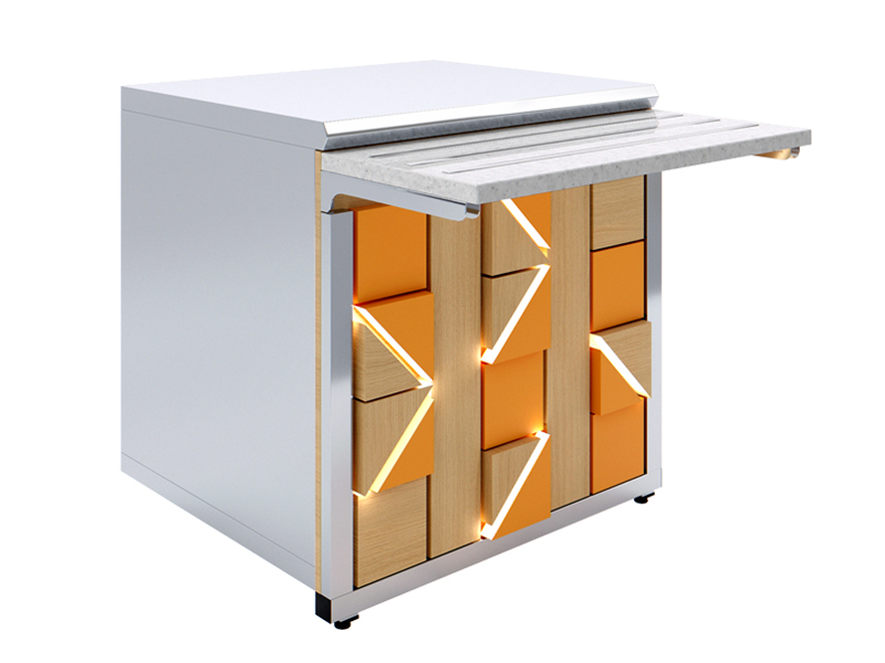 Прилавок нейтральный Luxstahl ПН-900 Premium