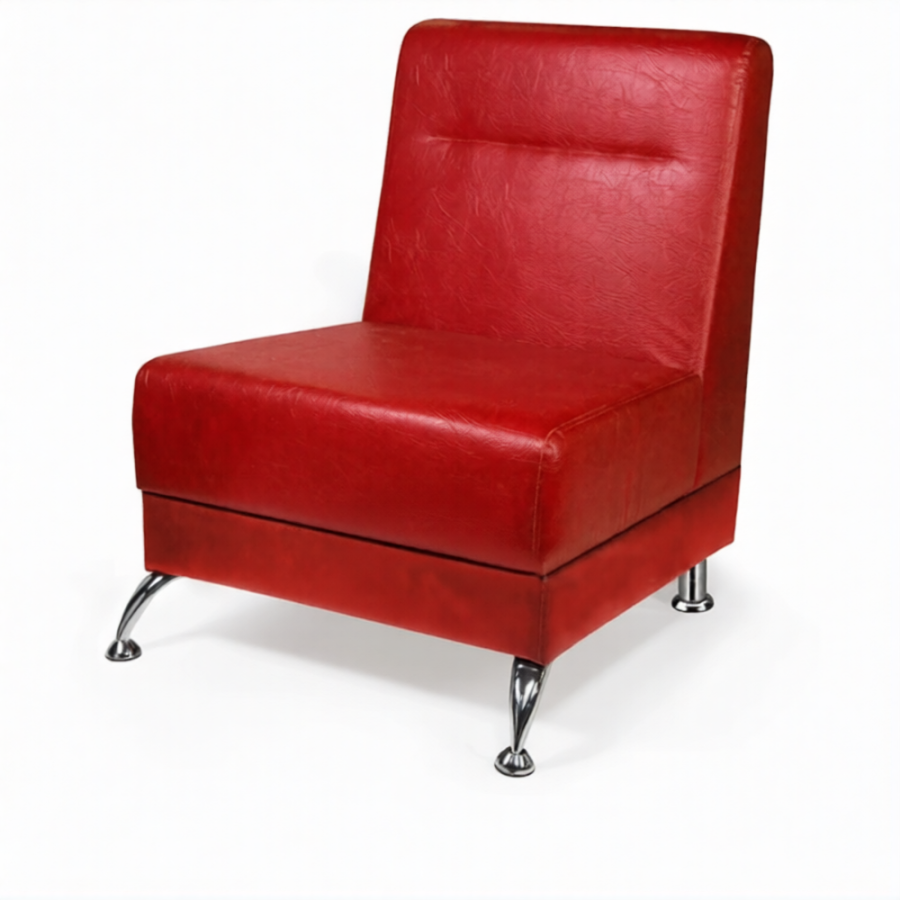 Диван-кресло ДО-4/1 (кожзам Эконом белый)