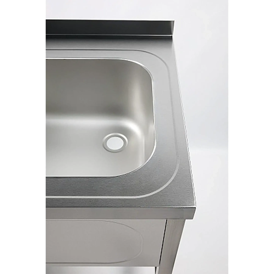 Ванна моечная двухсекционная цельнотянутая с бортом ВМЦ-2/15/7-БП