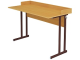 Стол для кабинета физики с бортом нерегулируемый 6 г/р СТФоб1.6-КЧ.Б (бук, м/к коричневый, плоскоовальная труба)