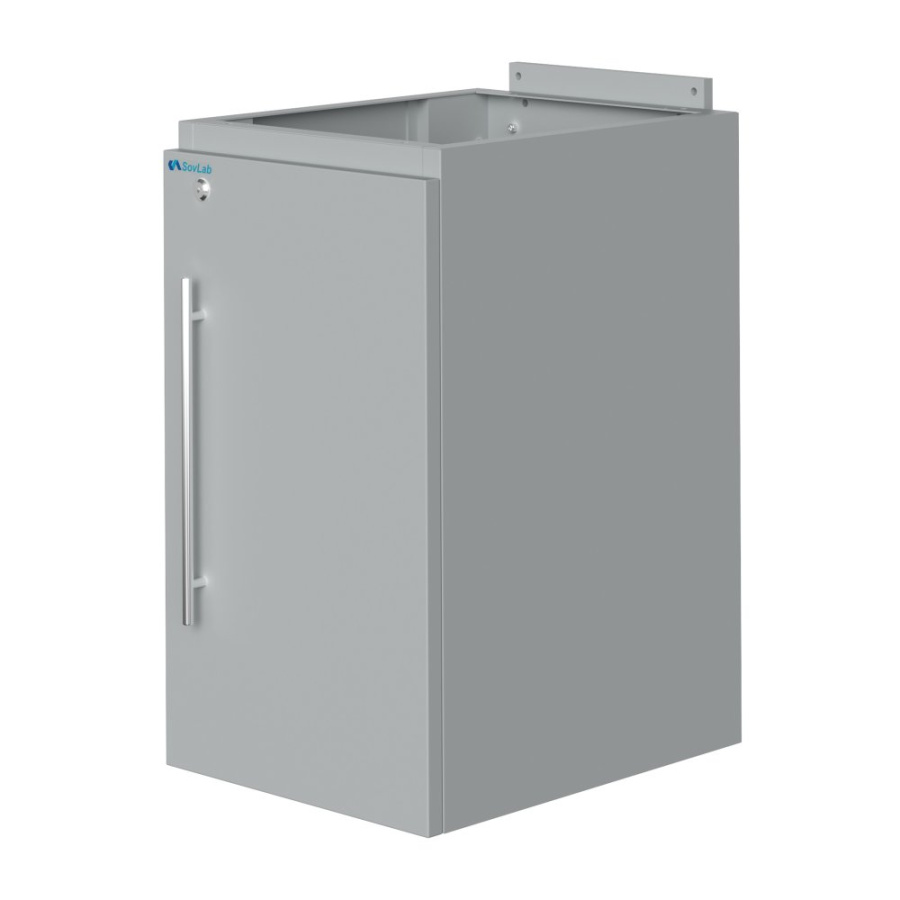 Тумба подвесная металлическая высокая с дверью Mod. 400-ТДМв правая