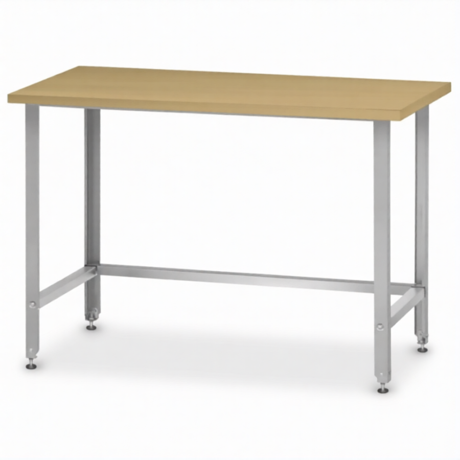 Стол кондитерский СПРн 860х1200х800 «Norma Ral» бук/40 (полка-обвязка сварная, ножка угловая)