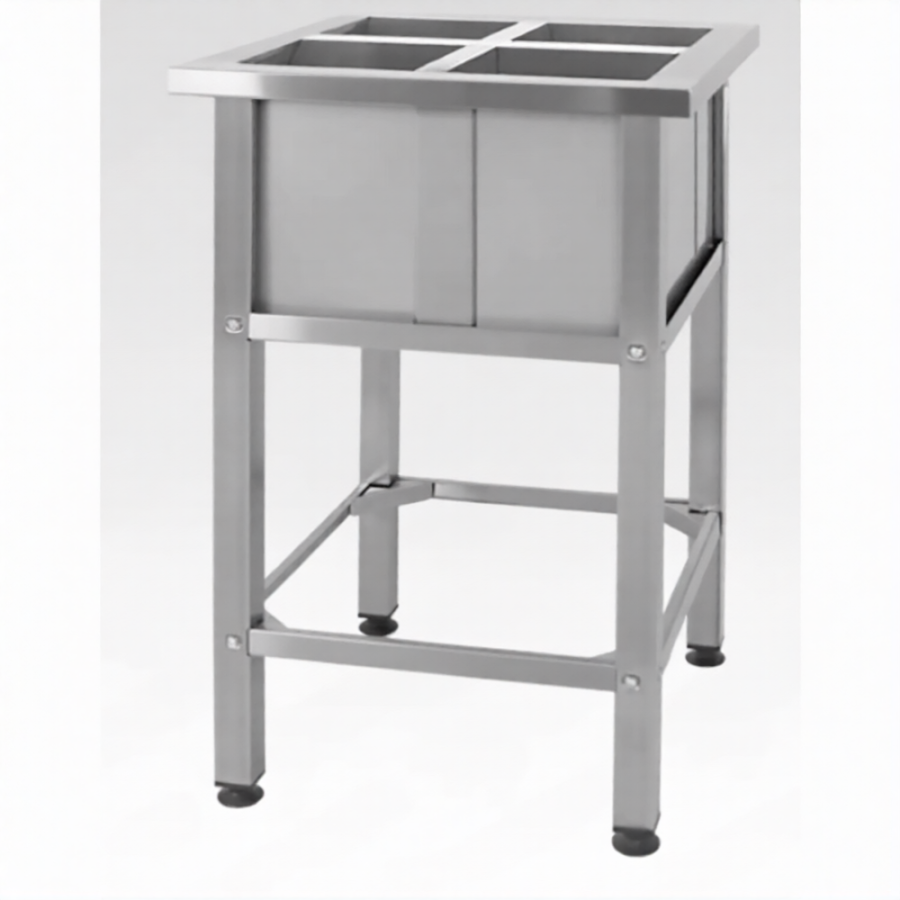 Ванна моечная для обработки яиц ВМСн 860х630х630  4 м/о (ножка проф., тр. 40х40)