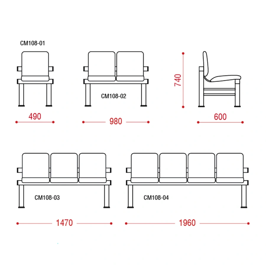 Многоместная секция Кортес (модель СМ 108)
