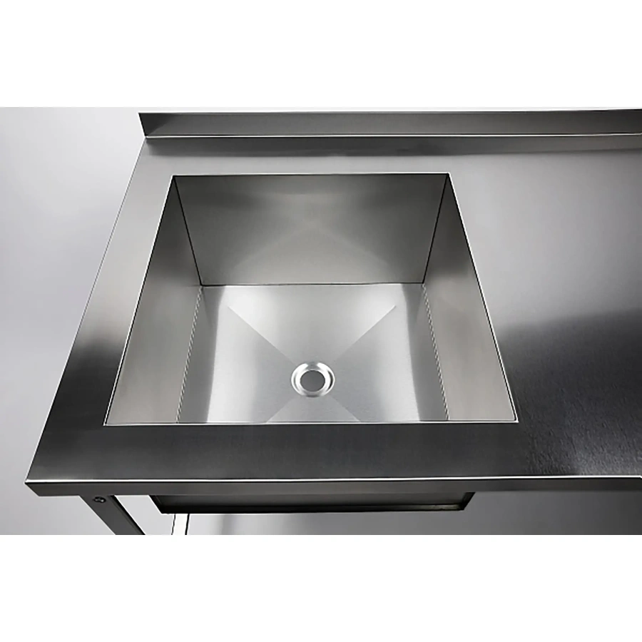 Ванна моечная сварная с рабочей поверхностью с бортом ВМСР/1-11/7-БЛО-ЭН