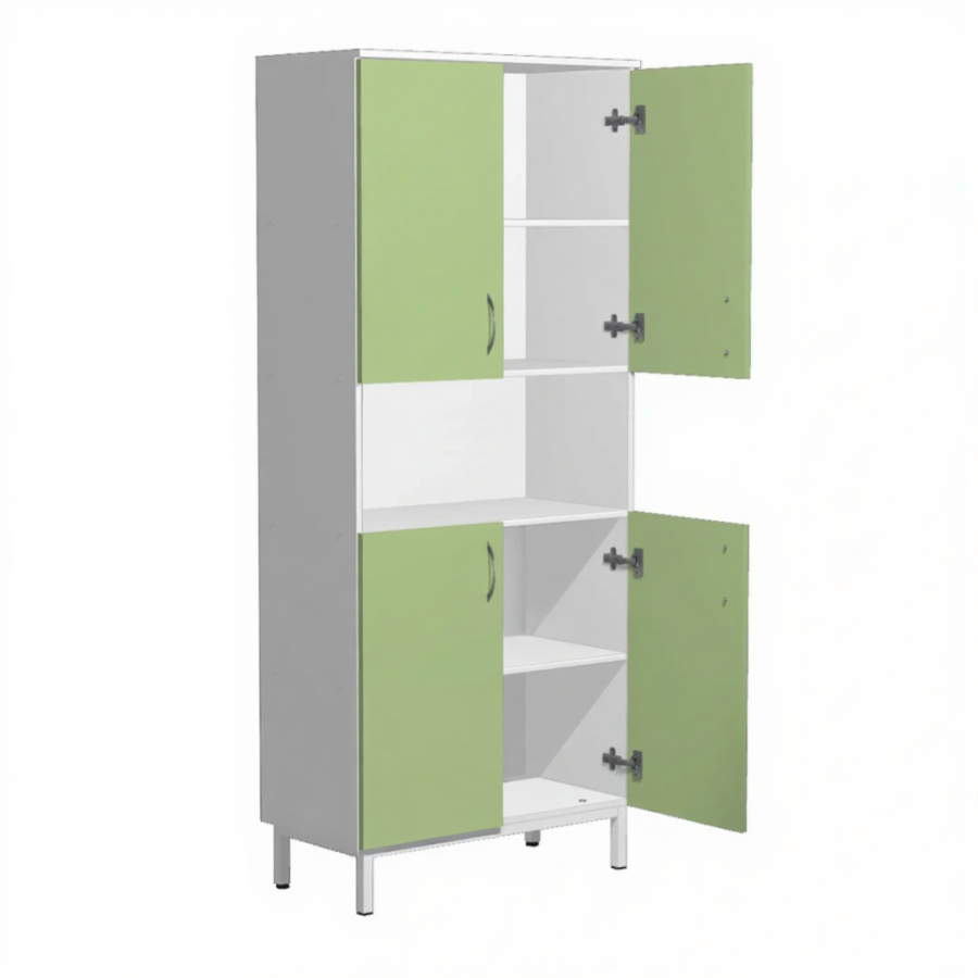 Шкаф для документов и материалов ШД-2 (ЛДСП белый, каркас белый)